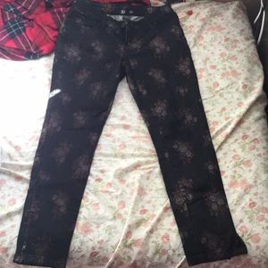 Forever 21 Floral Jeans